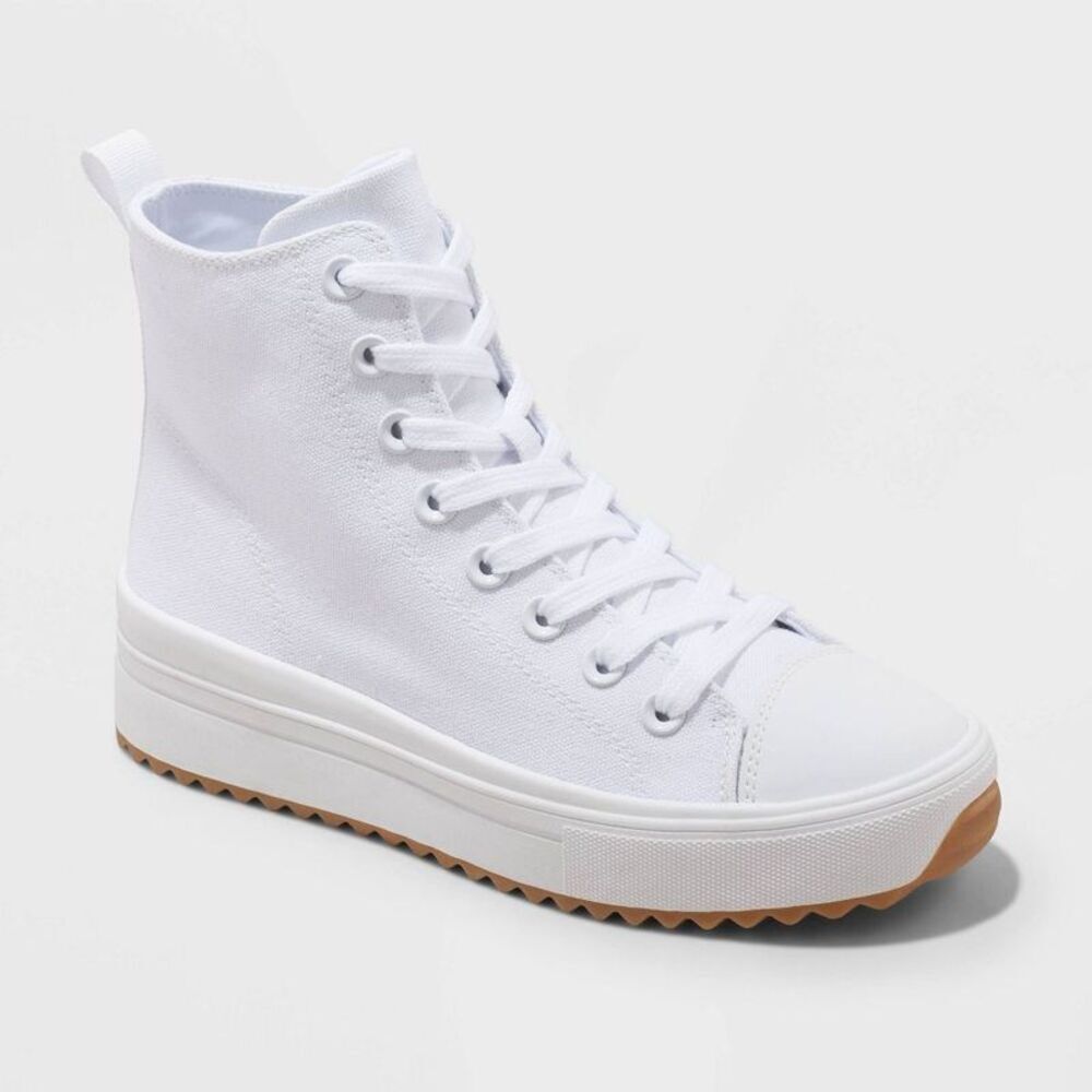 Women's High-Top Canvas Casual Sneakers - Wild Fable - White